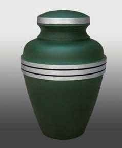 Silver Sky Blue Brass Urn