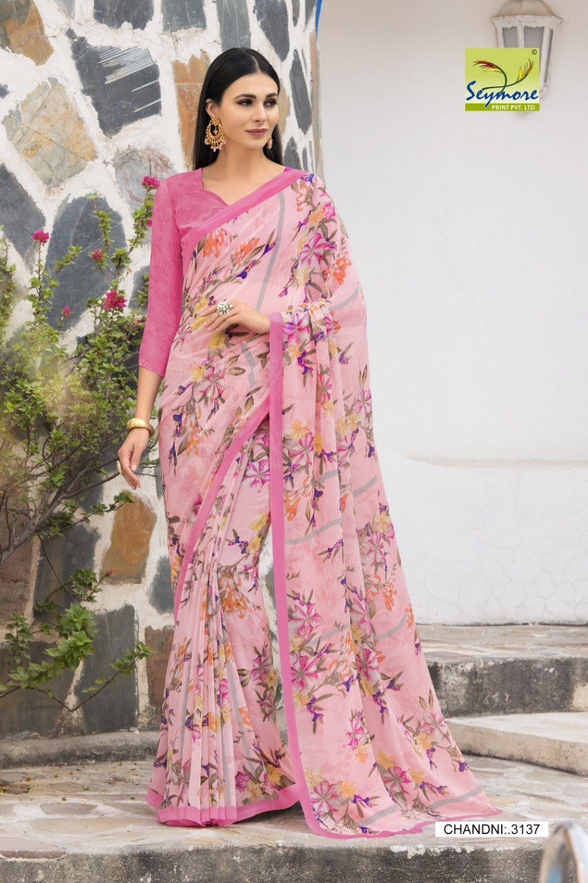 Georgette Printed Saree - Soft Georgette Material, Vibrant Green Color | Stylish Bollywood Design For All Seasons