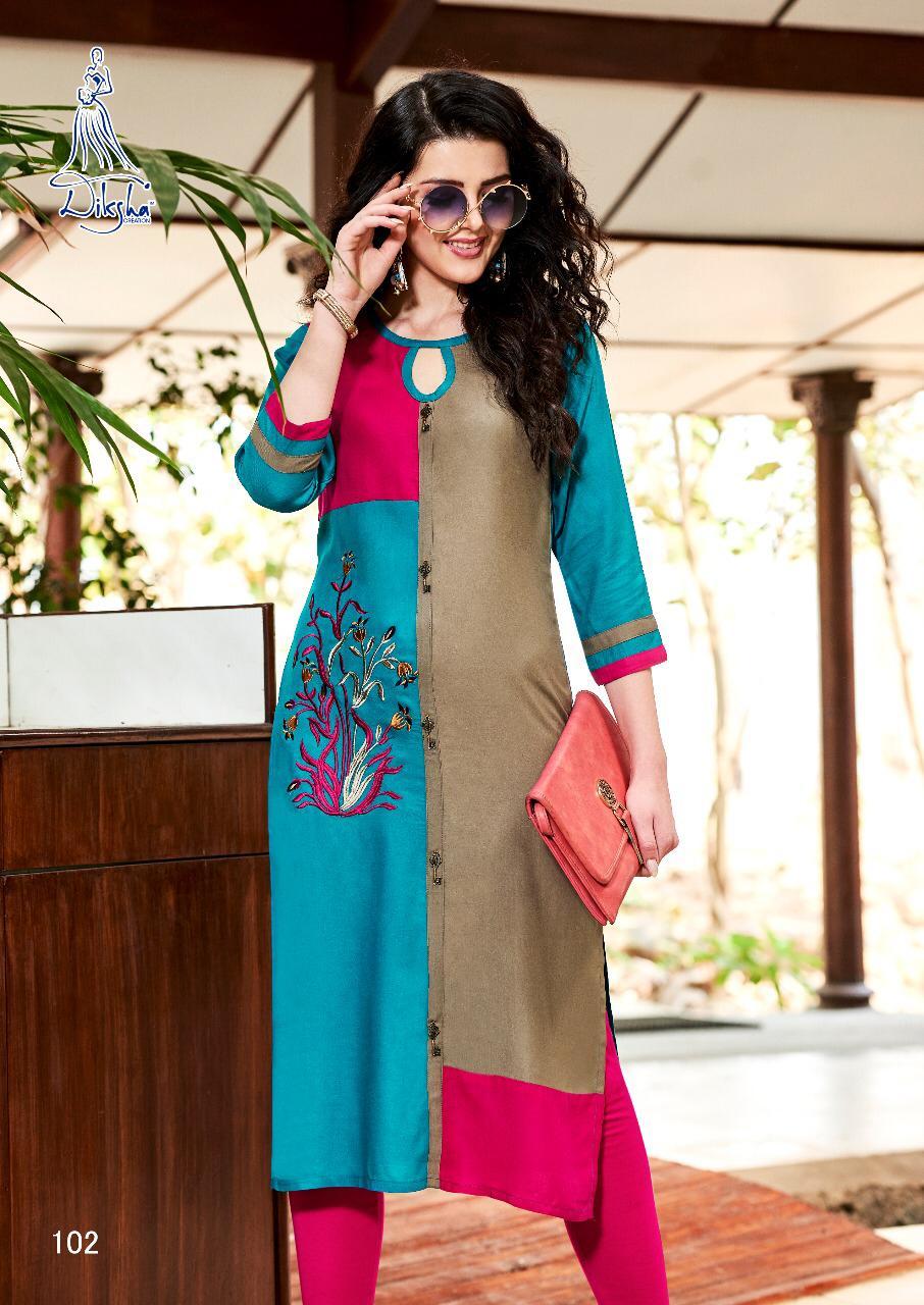 Rayon Kurti - 14 Kg Rayon, 12 Pcs Size M-xxl, Multi Color | Breathable, Quick Dry, Embroidered Design, 3-4th Sleeve, Traditional Style