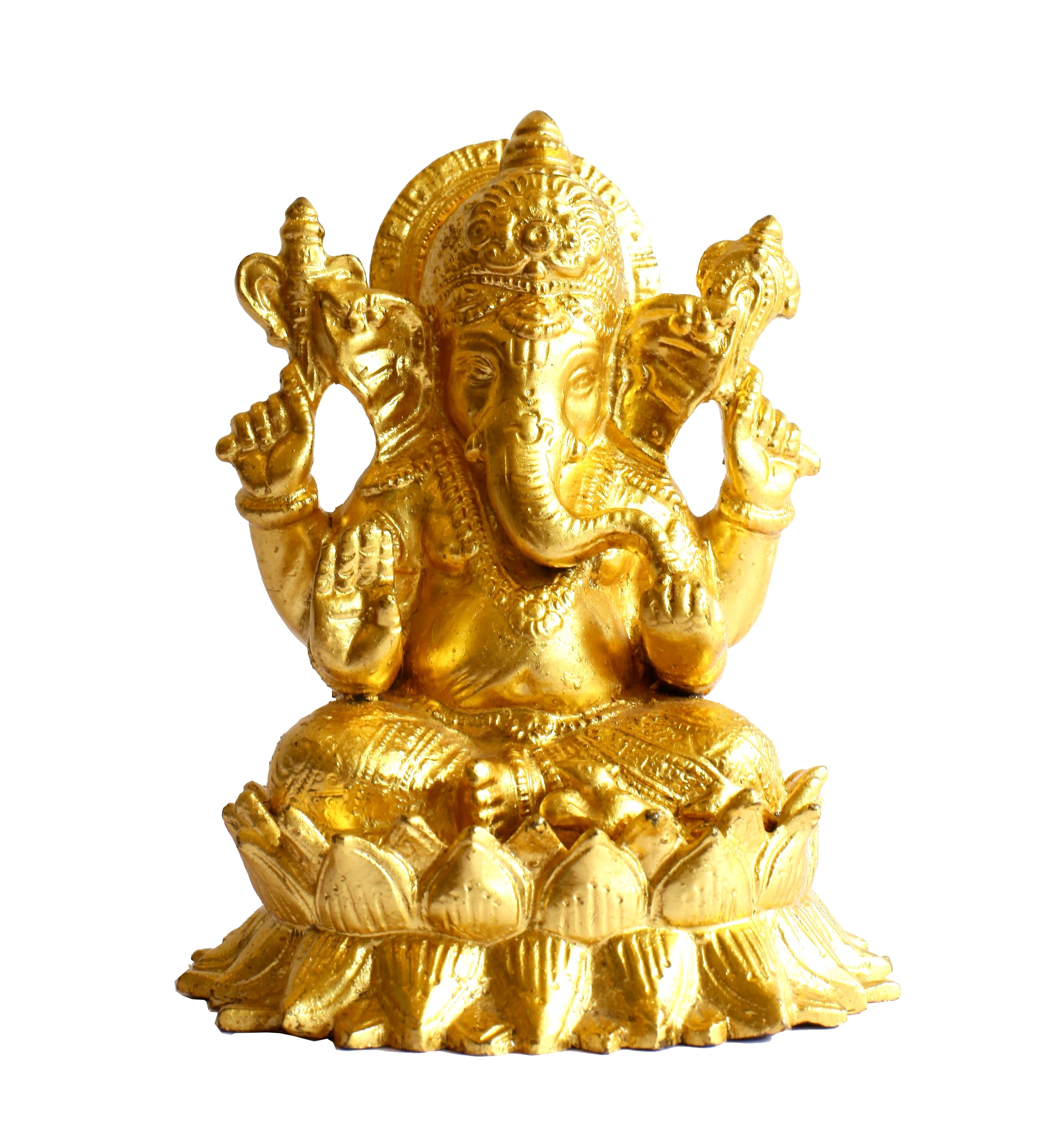 Gold Leafing On Ganeshji
