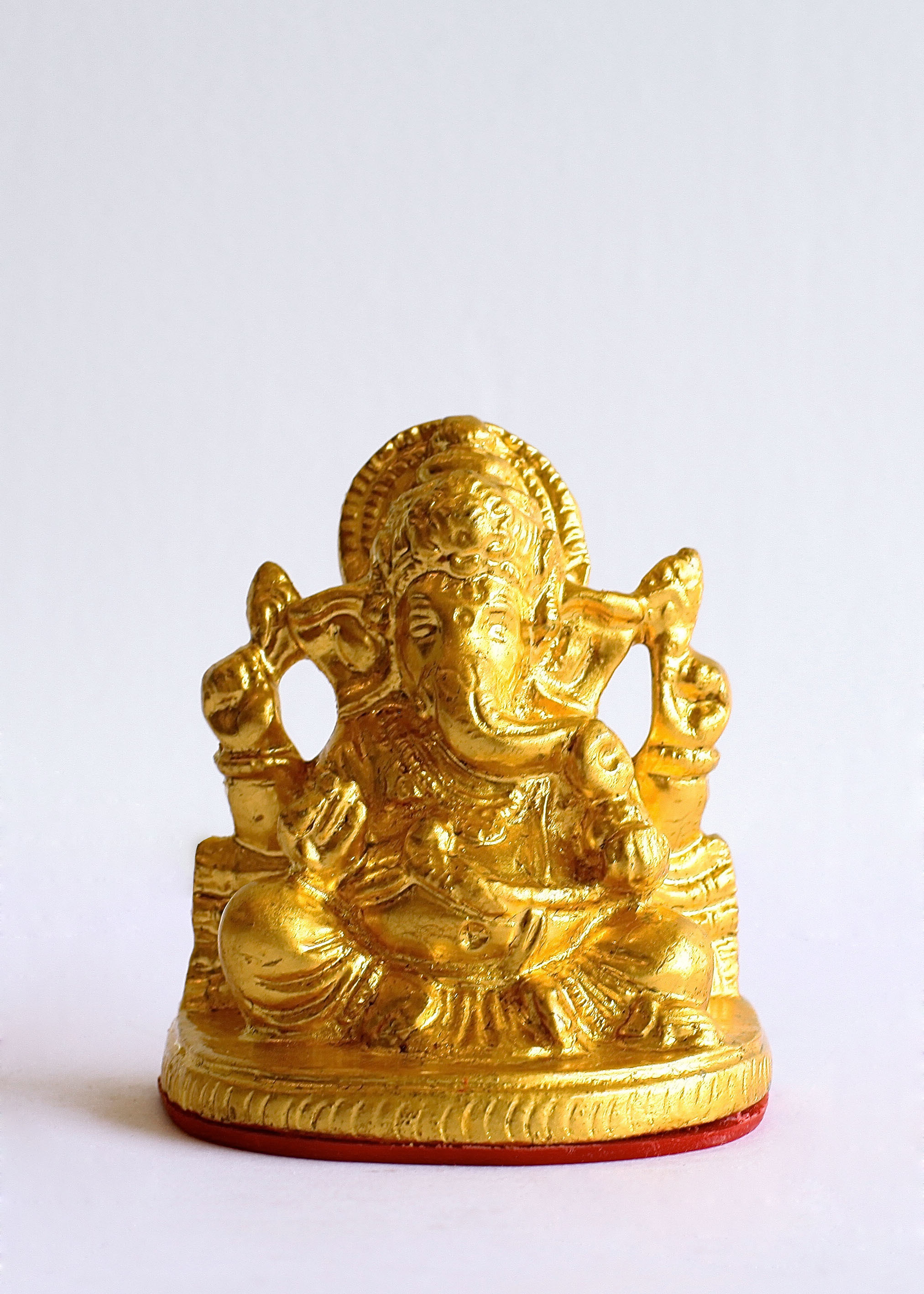Gold Leafing On Ganeshji