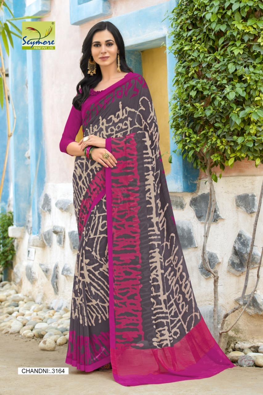 Georgette Printed Saree - Length: 40 To 49 Inches | Fancy Look, Premium Quality, Fixed Wholesale Pricing