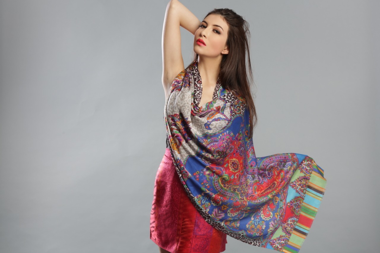 Many Wool Digital Print Shawls