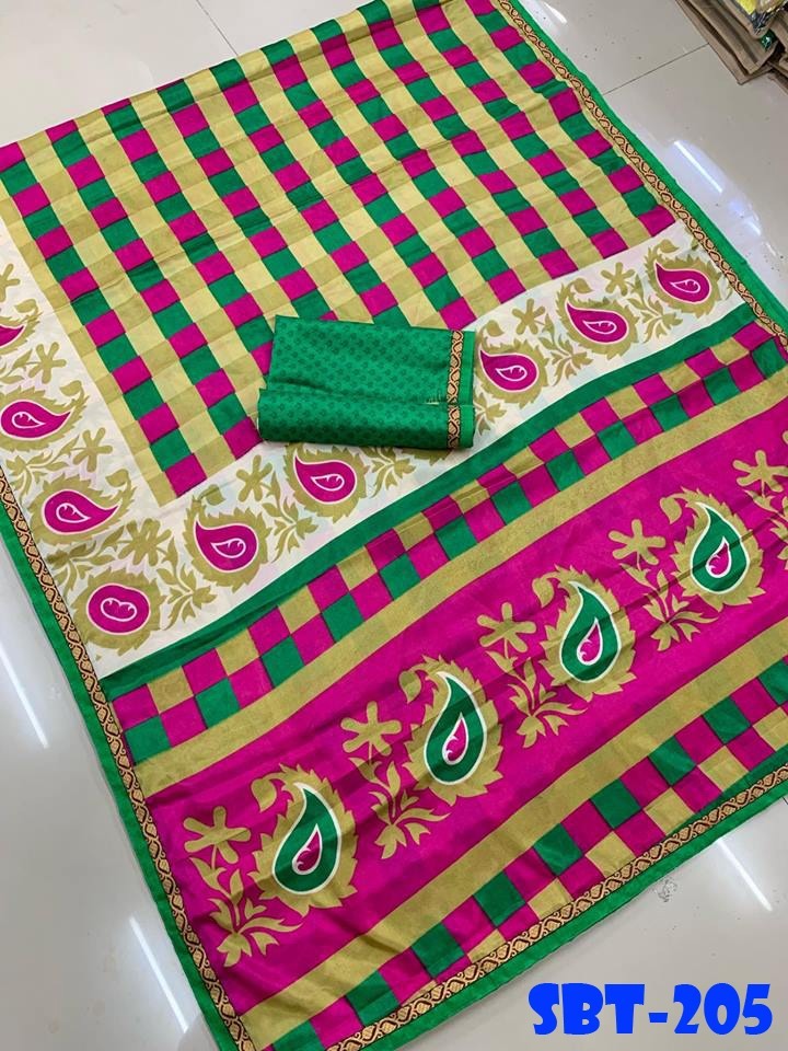 Soft Light Silk Sarees - Cotton Silk Fabric, 5.5 Mtr Length, Multi-color, Printed Design With Zari Work | Traditional Indian Style