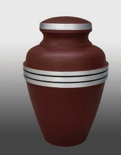 Silver Blue Memorial Urn