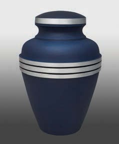 Silver Brick Red Cremation Urn