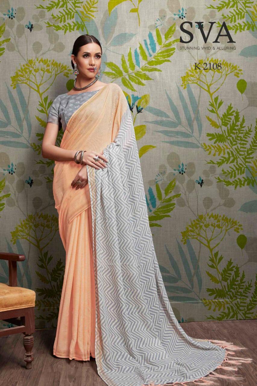Multy Pure Linen Plain Saree