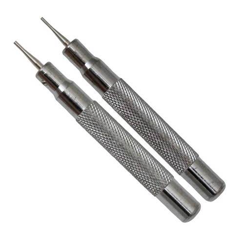 Punch Tool - Metal, 10cm Length, 1cm Diameter | Durable, Precise, Efficient, Easy Use, Reliable, Versatile, Comfortable Knurled Grip, HRC58 Hardness, 0.8mm & 1.0mm Tip Sizes, 50g Weight