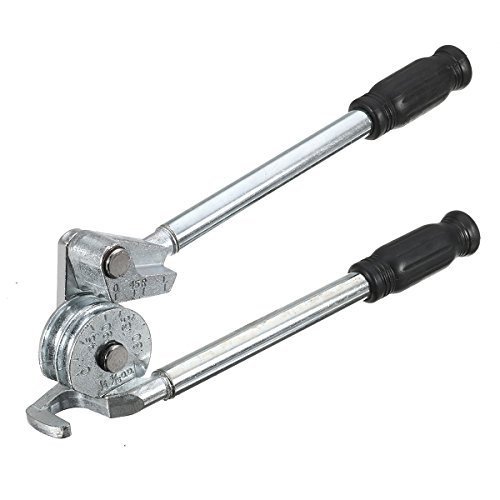 Tube Bender - Steel, 12x4x2 Inches | Manual, Chrome Plated, 1/2 Inch Bending Capacity, 2.5 lbs Weight
