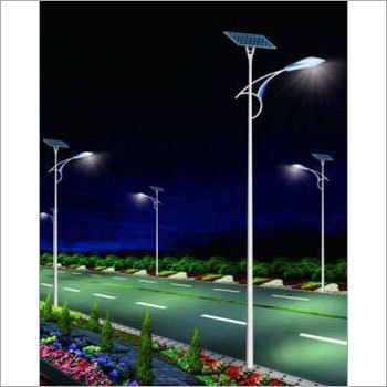 Electrical Solar Street Light Pole - Color: Grey