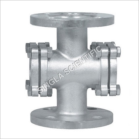 Double Window Sight Glass - Stainless Steel with White Glass | Ideal for Chemical Laboratory and Industrial Applications