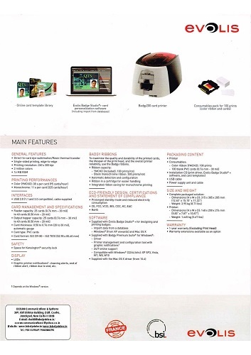 Evolis Id Card Printer Badgy 200 - Application: Label Printing