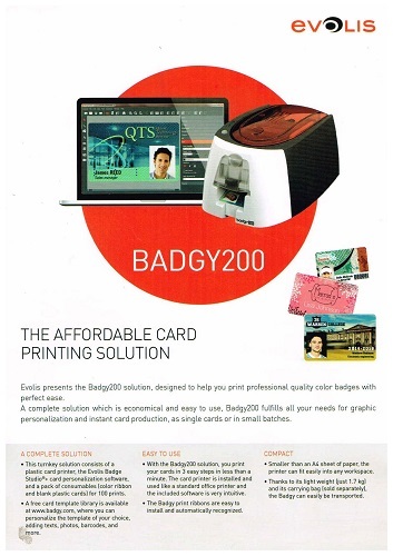Evolis Id Card Printer Badgy 200 - Application: Label Printing