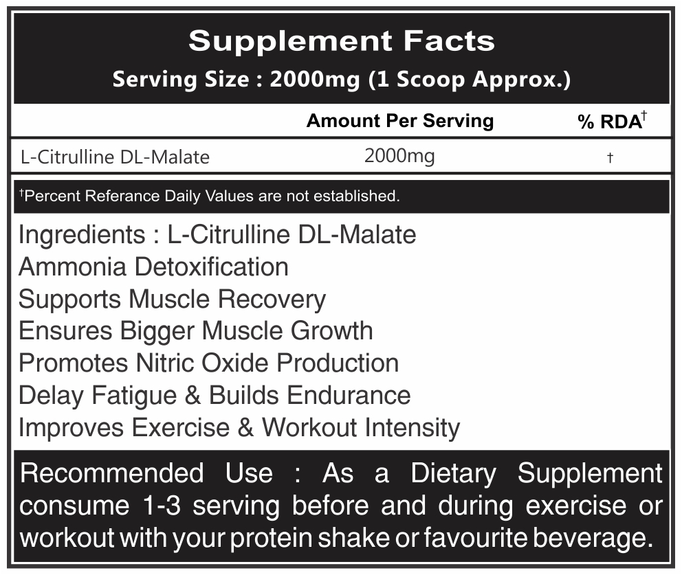 L Citrulline Dosage Form: Powder
