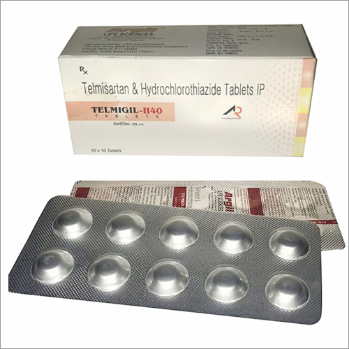 Telmisartan and Hydrochlorothiazide Tablets IP - 10x10 Box Packaging | Recommended for High Blood Pressure, Laboratory Tested for Safety and Effectiveness, Free from Adulteration