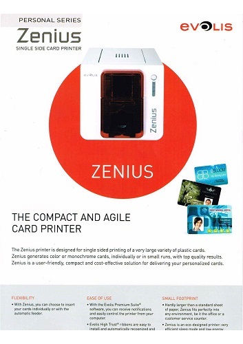 Evolis Zenius Card Printer(the Compact And Agile Card Printer) Application: Printing