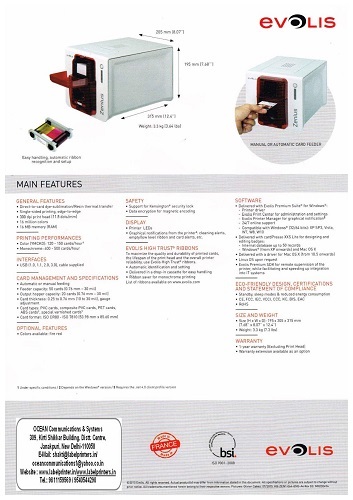 Evolis Zenius Card Printer(the Compact And Agile Card Printer) Application: Printing