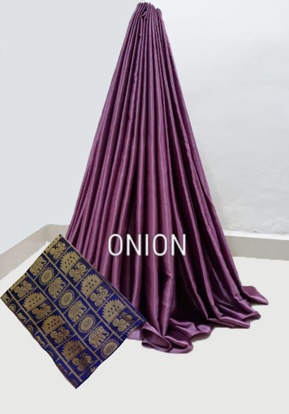 Satin World - Art Silk Saree 5.5 Mtr With Blouse 0.8 Mtr | Multi-color, Plain Pattern, Ideal For Fashion Enthusiasts