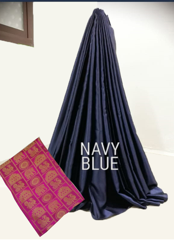 Satin World - Art Silk Saree 5.5 Mtr With Blouse 0.8 Mtr | Multi-color, Plain Pattern, Ideal For Fashion Enthusiasts