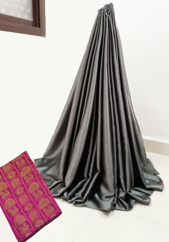 Satin World - Art Silk Saree 5.5 Mtr With Blouse 0.8 Mtr | Multi-color, Plain Pattern, Ideal For Fashion Enthusiasts