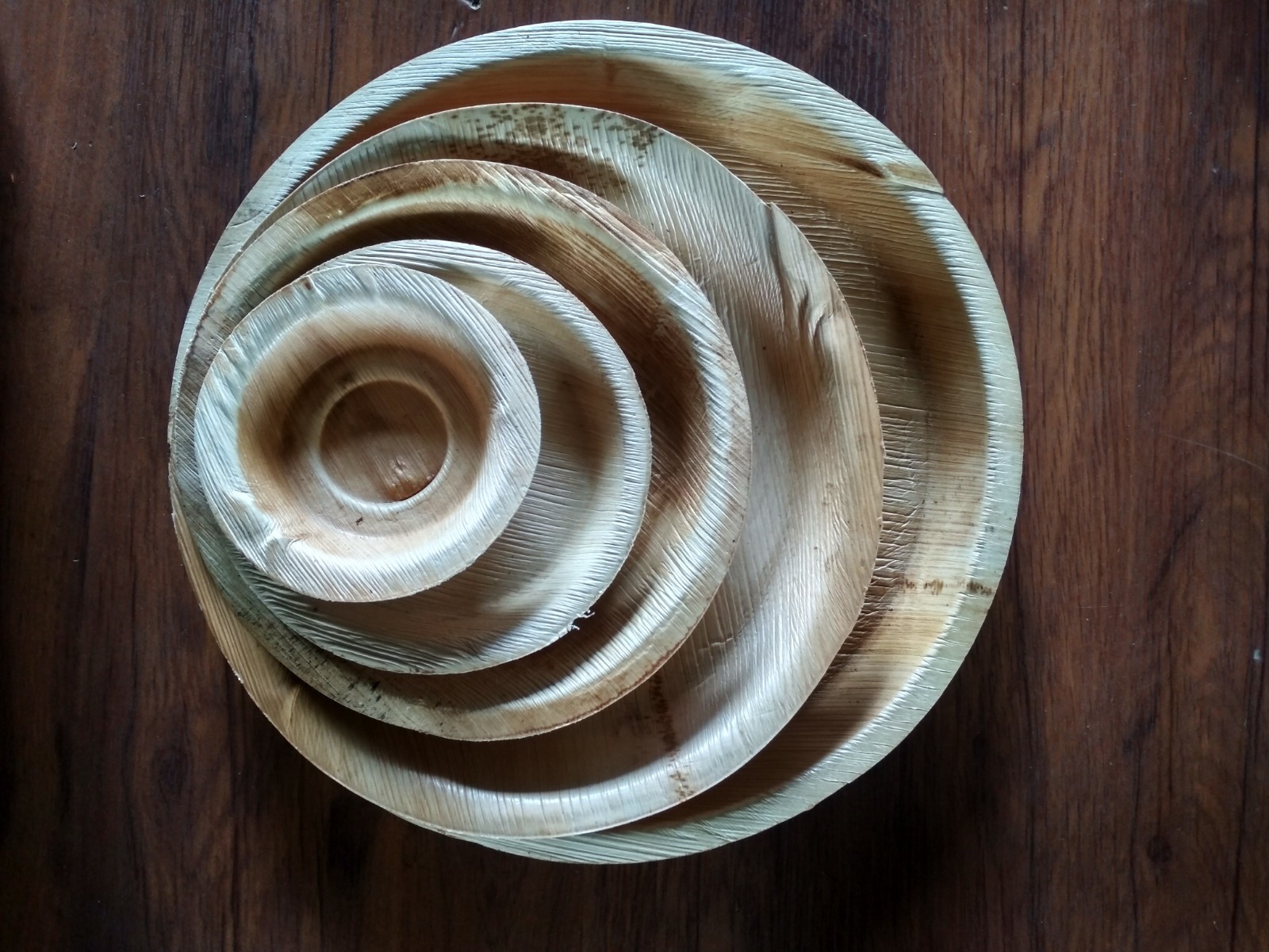 Areca Leaf Round Plate - 6 Inch Size | Biodegradable, Chemical-free, Natural Brown Color