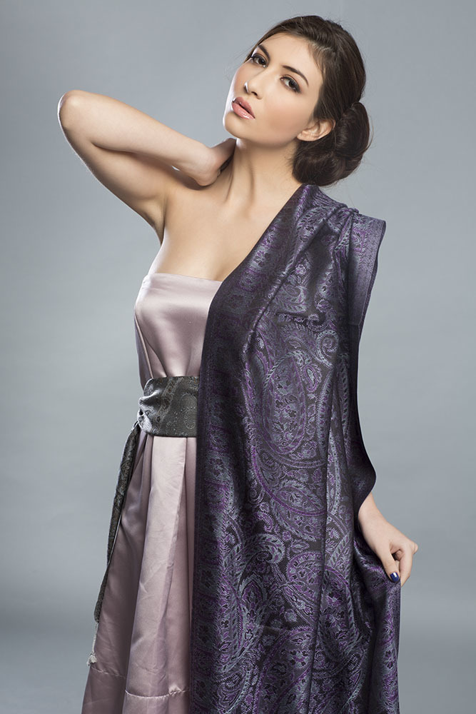 Many Silk Jacquard Shawls