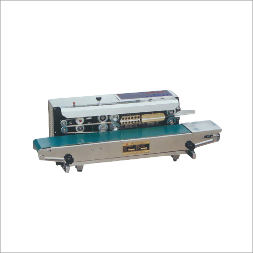 Continuous Band Sealing Machine - 110/220V, 1000x440x370mm, Green & Silver | Semi-Automatic, Noiseless Functioning, Ideal for Heat Sealable Laminated and LDPE Pouches