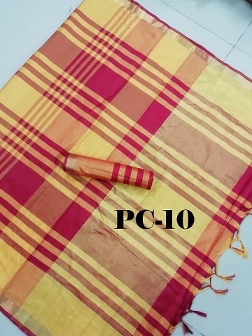 Saree - Cotton Fabric 5.5 Mtr Length Multi Marun Red Yellow Colors Printed Pattern Blouse Length: 0.8 Mtr Cotton Silk Material