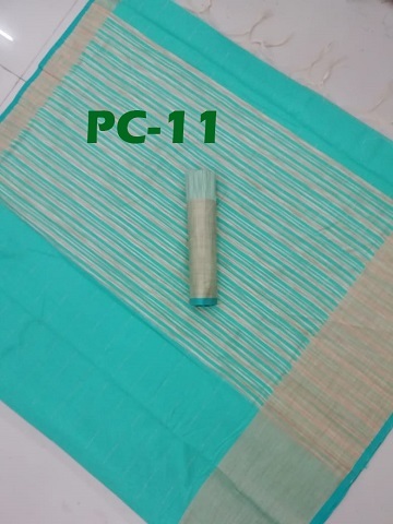 Description Soft Saree - Cotton Silk, 5.5 Mtr Length, Hara, Pila, Yellow, Blue, Black | Soft Fabric, Includes 0.8 Mtr Blouse Piece