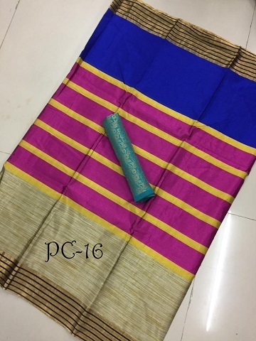 Fancy Saree - Cotton Silk, 5.5 Mtr Length, Multi-colored Printed Pattern, With 0.8 Mtr Blouse