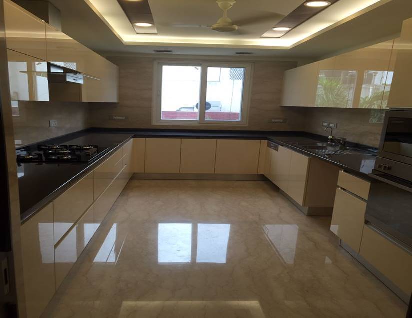German Acrylic High-gloss Modular Kitchen No Assembly Required