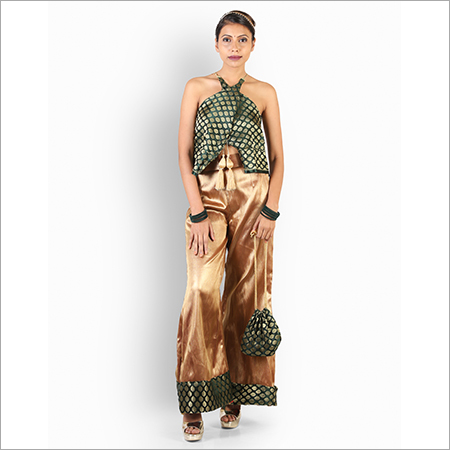 Black And Brown Indo Western Dress