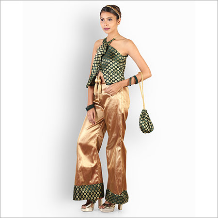 Black And Brown Indo Western Dress