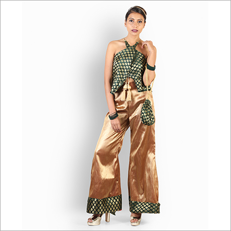 Black And Brown Indo Western Dress