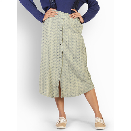 Blue And Cream Skirt