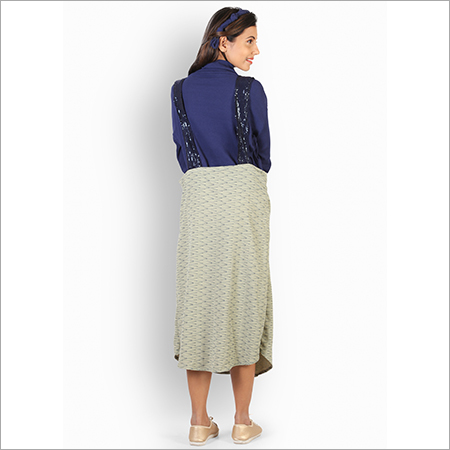 Blue And Cream Skirt