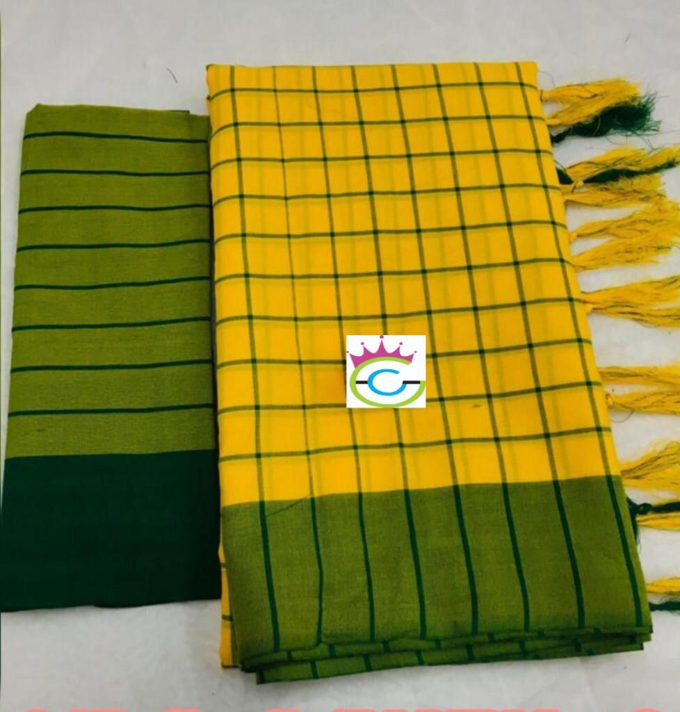Designer Linen Cotton Saree - Cotton Linen