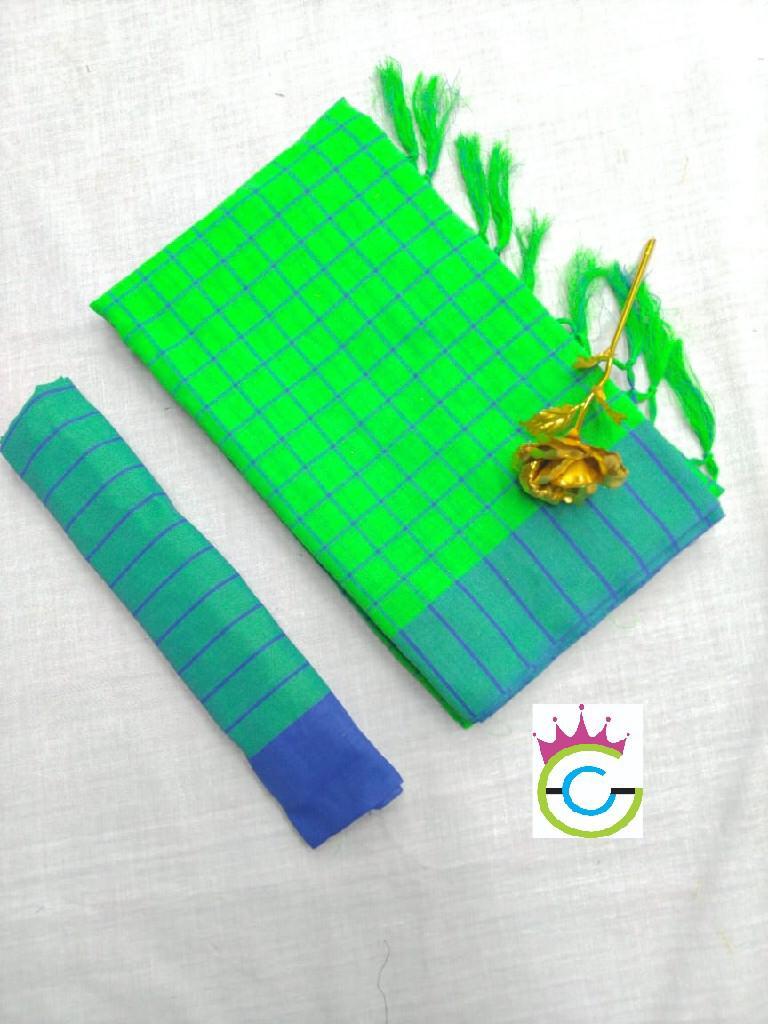 Designer Linen Cotton Saree - Cotton Linen