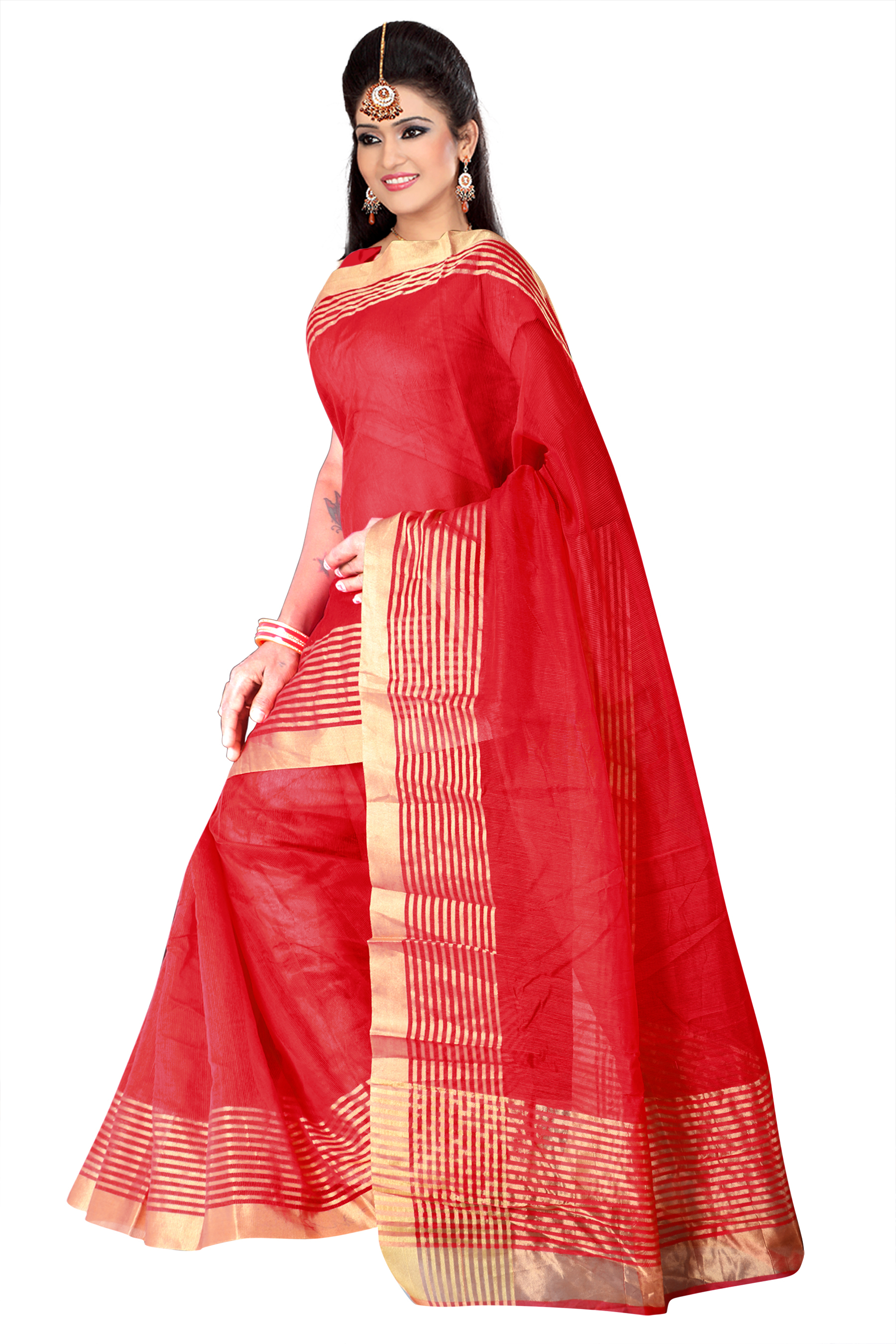 New Printed Super Net Saree - Material: Art Silk, Length: 5.5 Mtr, Blouse Length: 0.8 Mtr | Colors: Red, Rani, Orange, L. Green, Sky Blue, Pattern: Printed
