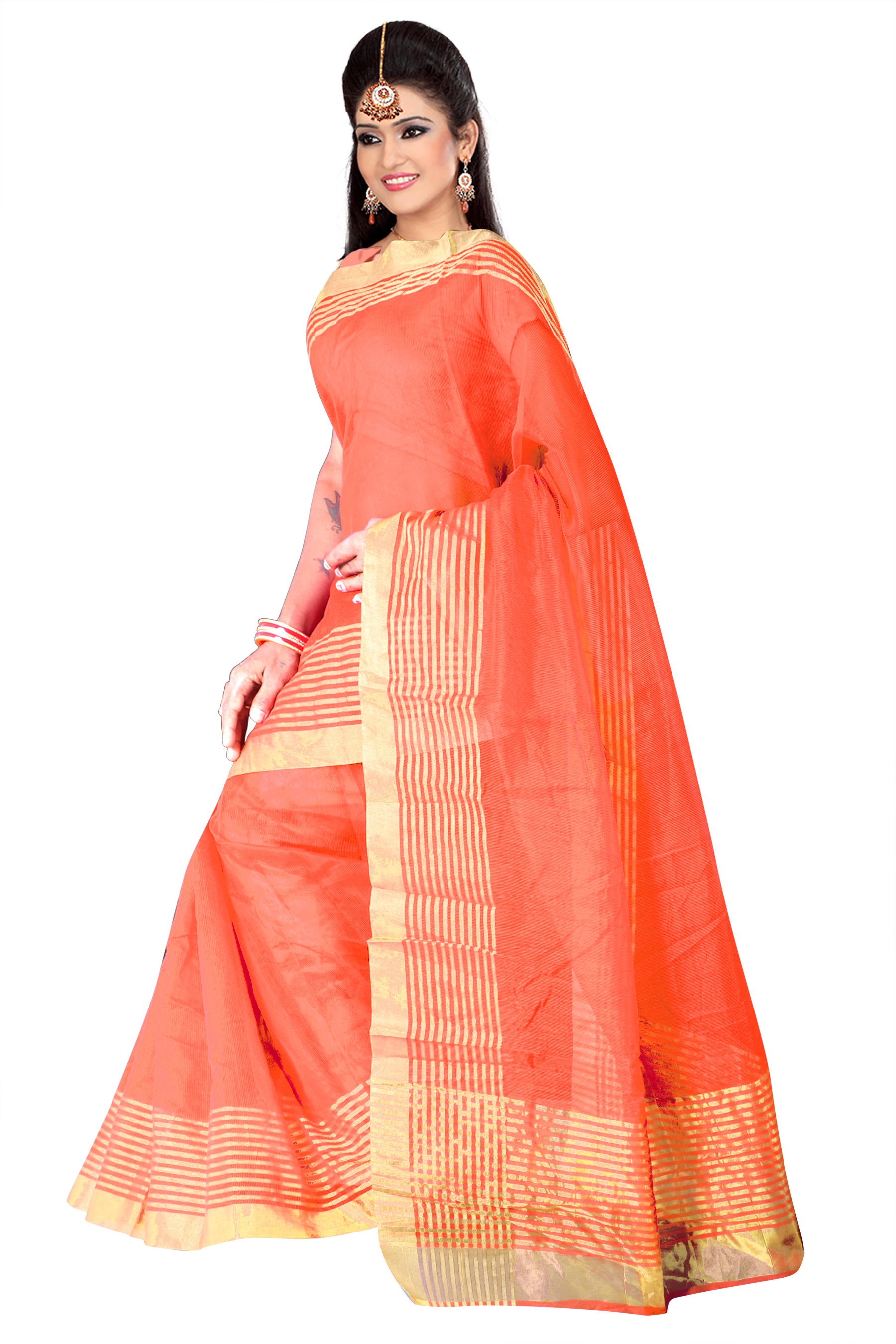 New Printed Super Net Saree - Material: Art Silk, Length: 5.5 Mtr, Blouse Length: 0.8 Mtr | Colors: Red, Rani, Orange, L. Green, Sky Blue, Pattern: Printed