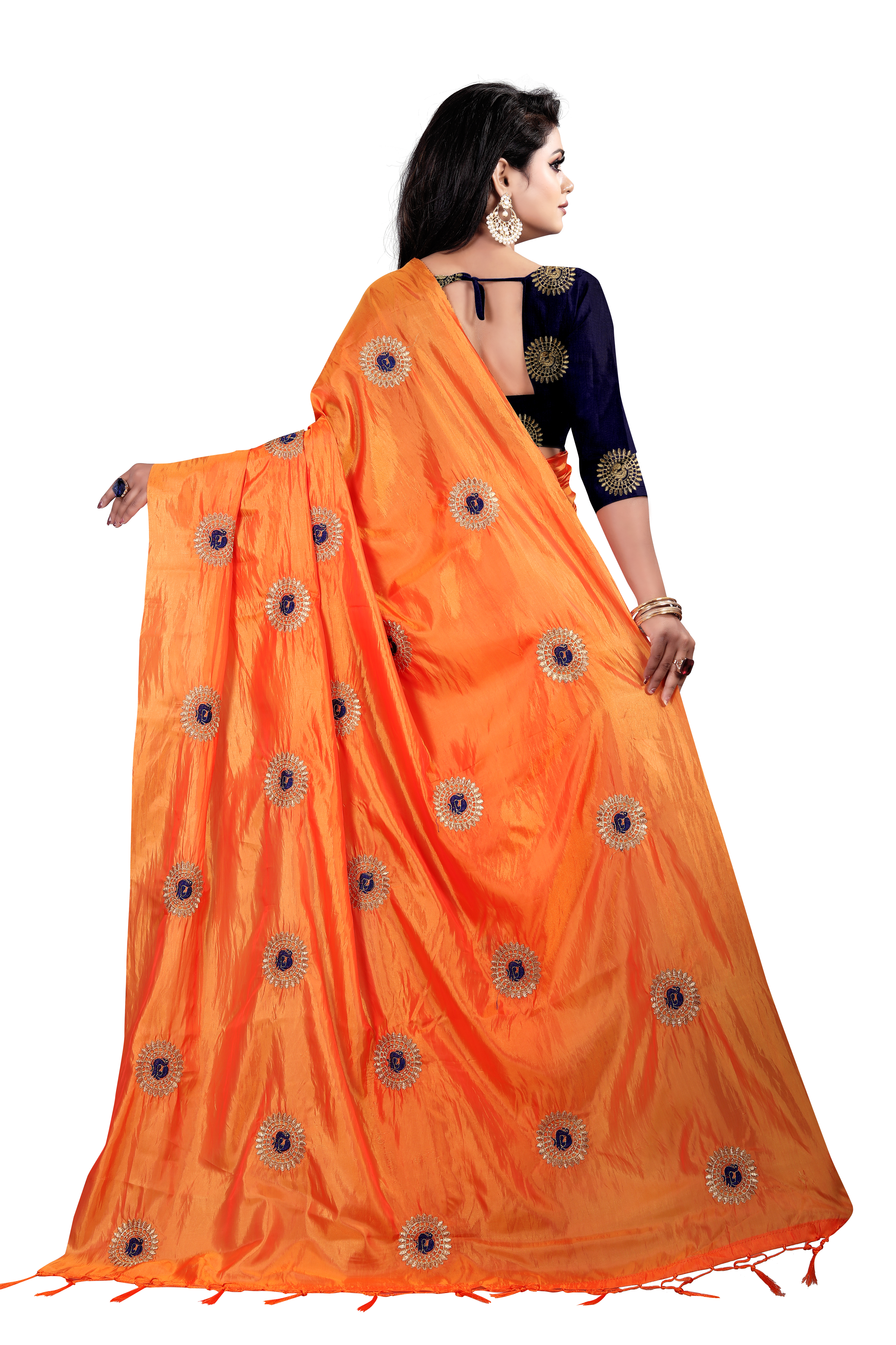 Green New Design Paper Silk Saree