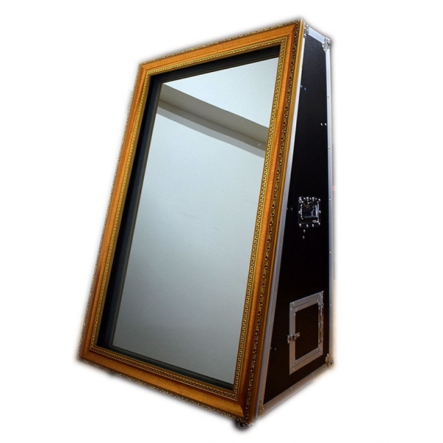 Ice Magic Mirror - Glass 52 Inch, Social Media Integration & Unlimited Photos, Customizable Templates & Real-time Image Enhancement