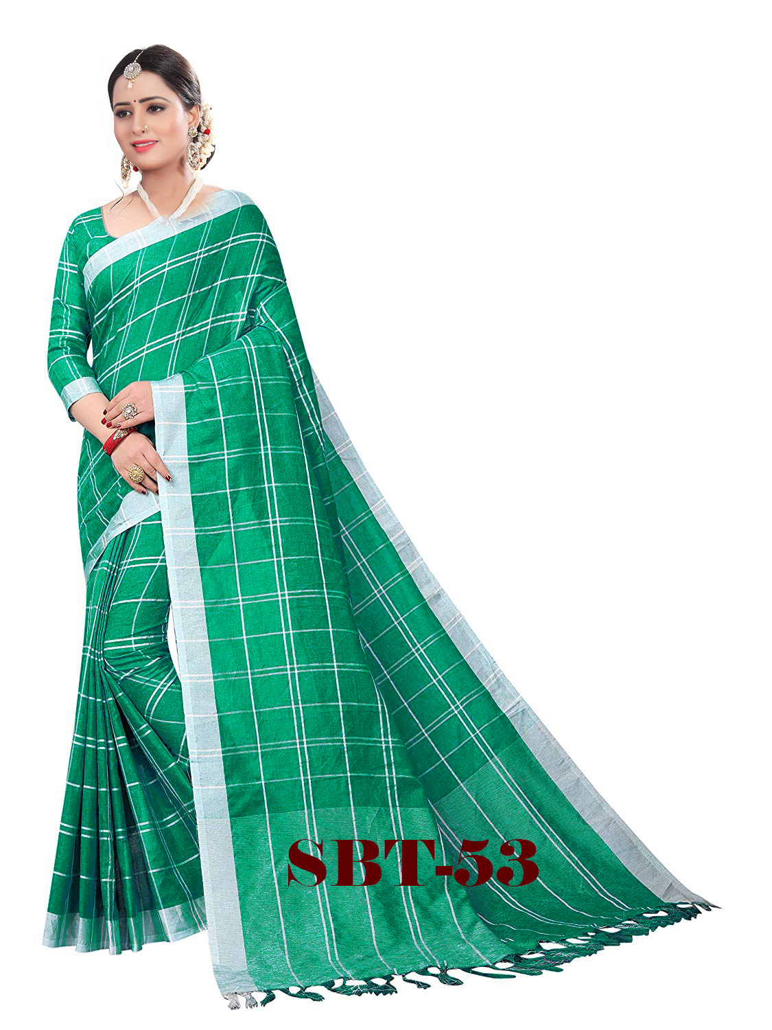 New Linem Saree - Linen Fabric, 5.5 Mtr Length With 0.8 Mtr Blouse | Multi-color Printed Design, Superior Quality And Comfort