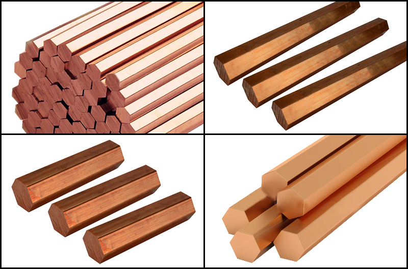 Copper Hexagon Rod Diameter: 6mm To 100mm Millimeter (Mm)