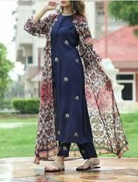 Rayon Kurti - Navy Blue, Plus Size L/xl/xxl | Anti Uv, Breathable, Quick Dry, Non Toxic, Cool Dry