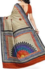 Block Printed Saree - Multi Colored, Printed Design | Ideal For Summer And Winter Wear