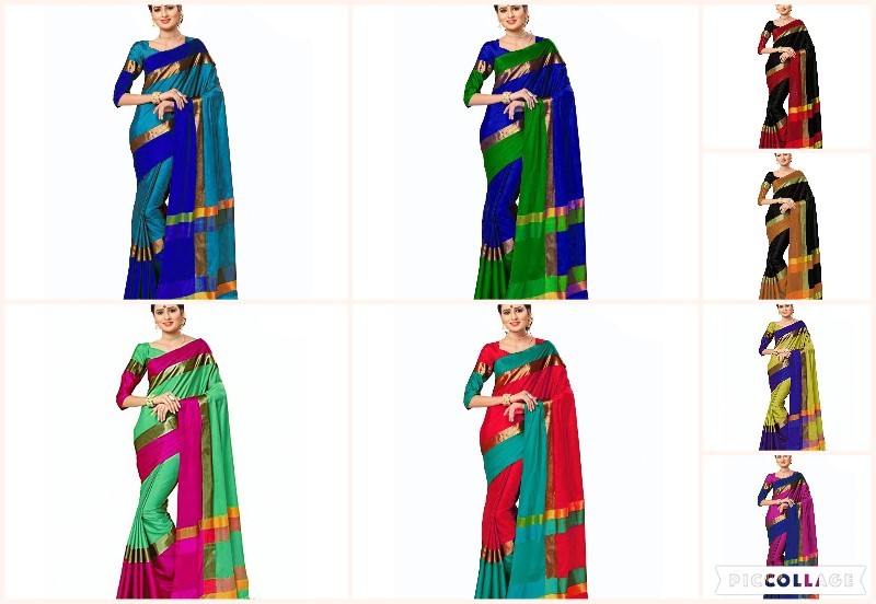 Supar Igna Jhalar Saree - Soft Silk 5.5 Mtr Length, Multi-printed Cotton Silk Fabric