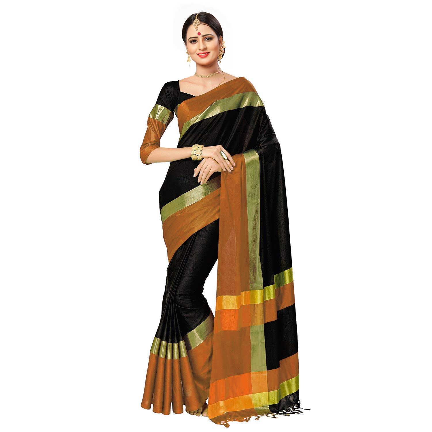 Supar Igna Jhalar Saree - Soft Silk 5.5 Mtr Length, Multi-printed Cotton Silk Fabric