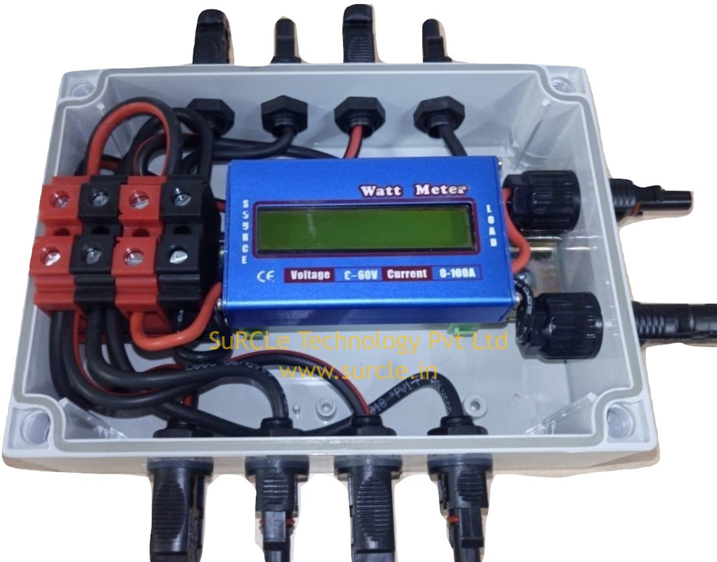 Xlpe Surcle Solar Off-grid 4 In 1 Out Dc Combiner Box With Display