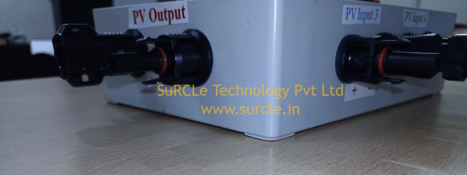 Xlpe Surcle Solar Off-grid 4 In 1 Out Dc Combiner Box With Display